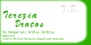 terezia drotos business card
