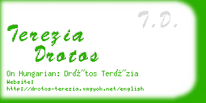 terezia drotos business card